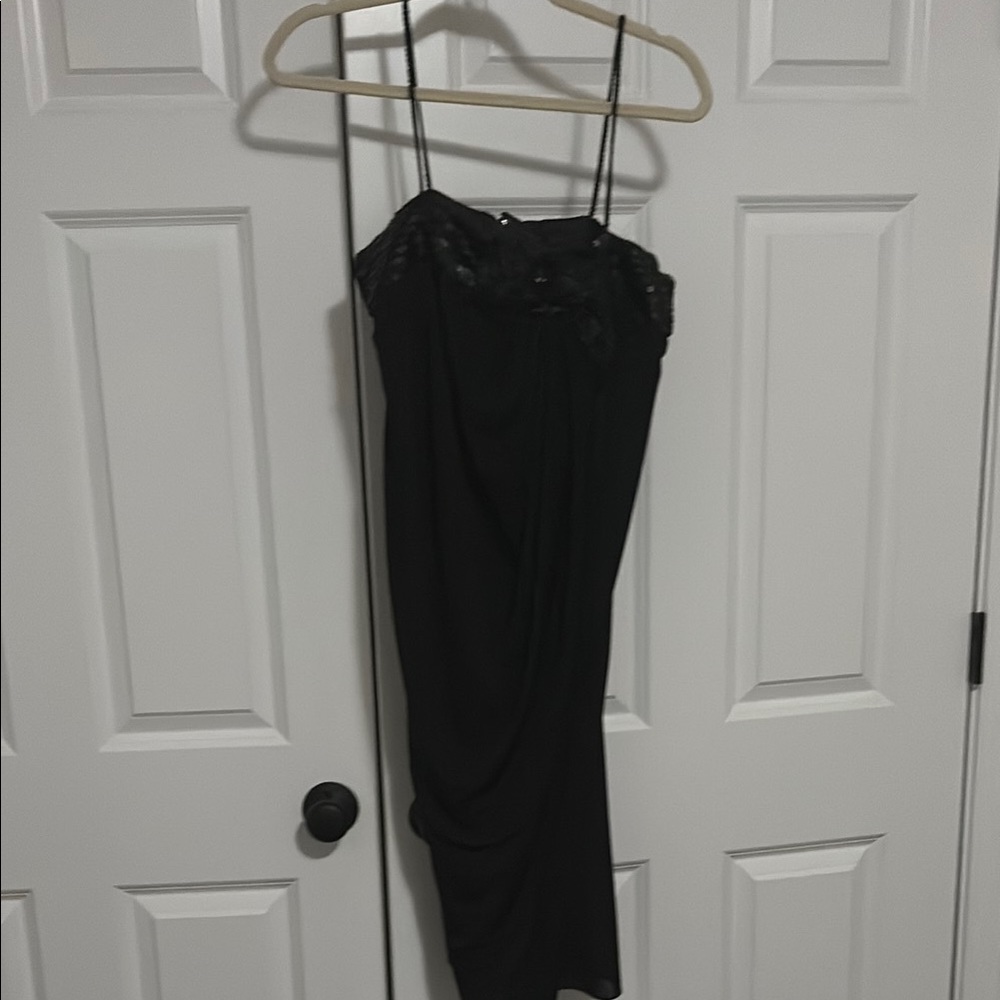 Vintage Harry Acton Sequin Bow Wrap Party Formal Dress Size 10